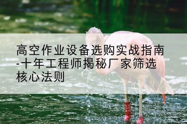 灵川剪叉式升降机厂家-高空作业设备选购实战指南-十年工程师揭秘厂家筛选核心法则