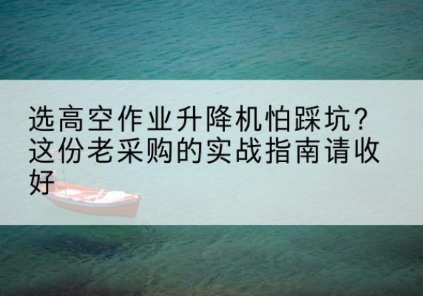 灵川高空作业升降机厂家推荐-选高空作业升降机怕踩坑？这份老采购的实战指南请收好