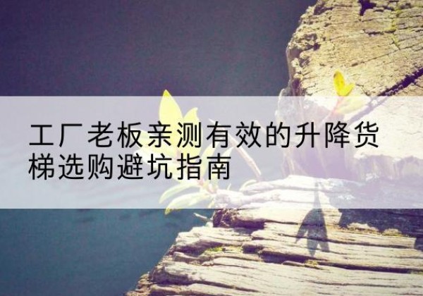 灵川升降货梯怎么选-工厂老板亲测有效的升降货梯选购避坑指南